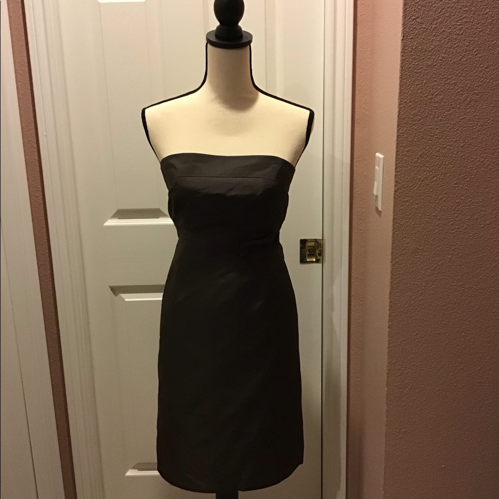 J Crew strapless dress. 100% Silk